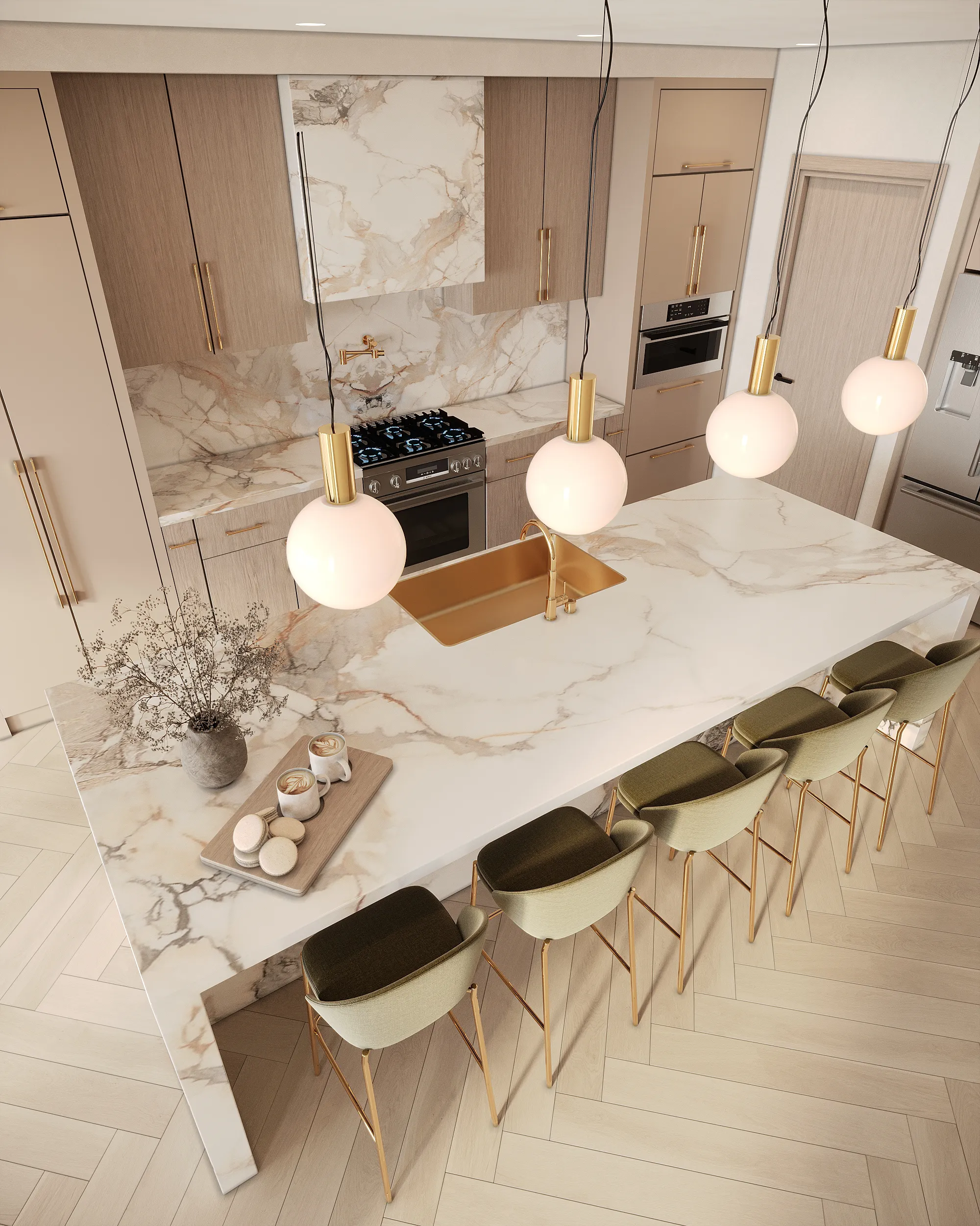 Modern Elegance with a Touch of Warmth: A Modern Kitchen