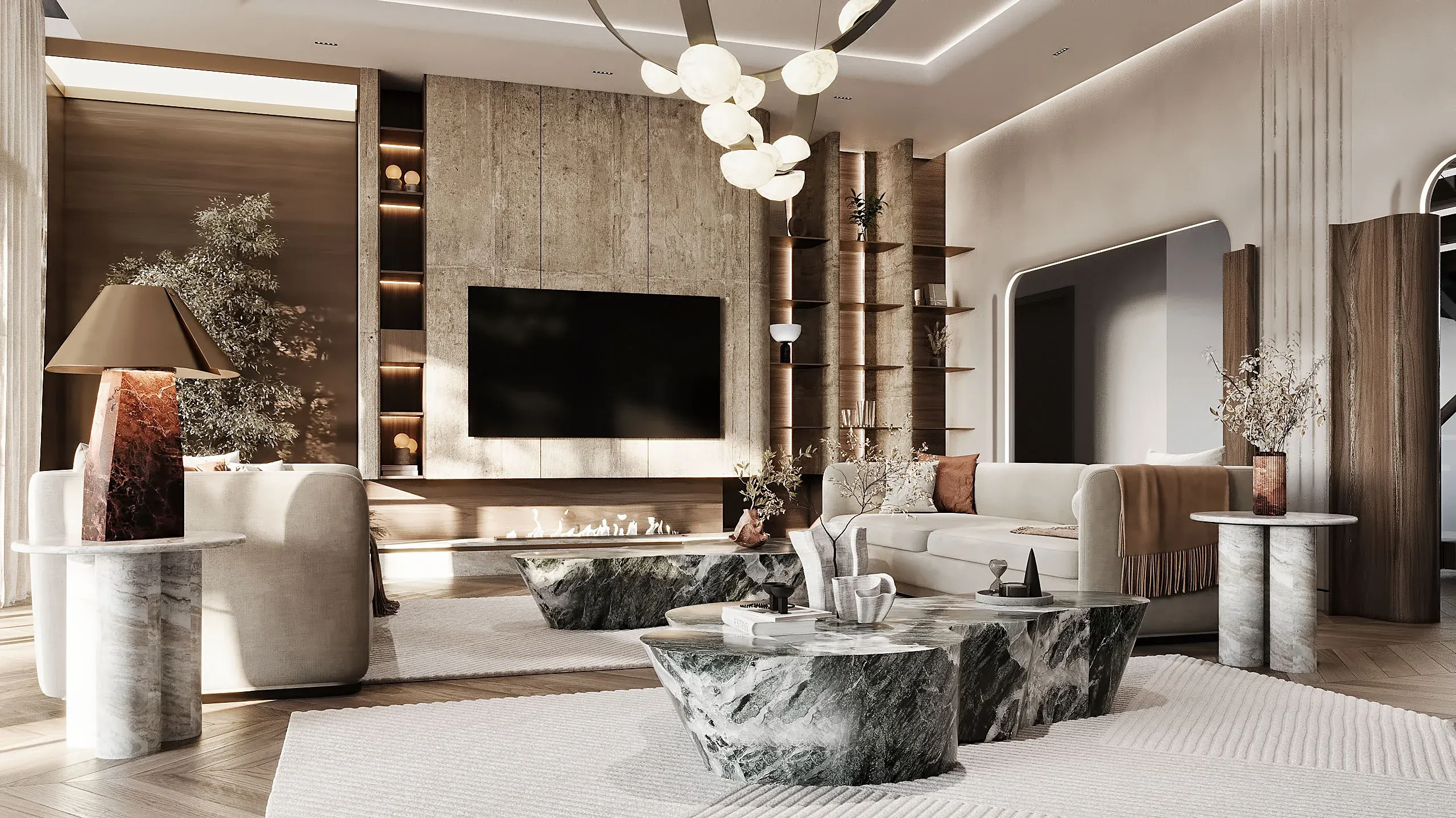 Sophisticated Serenity - Modern Living Room Design