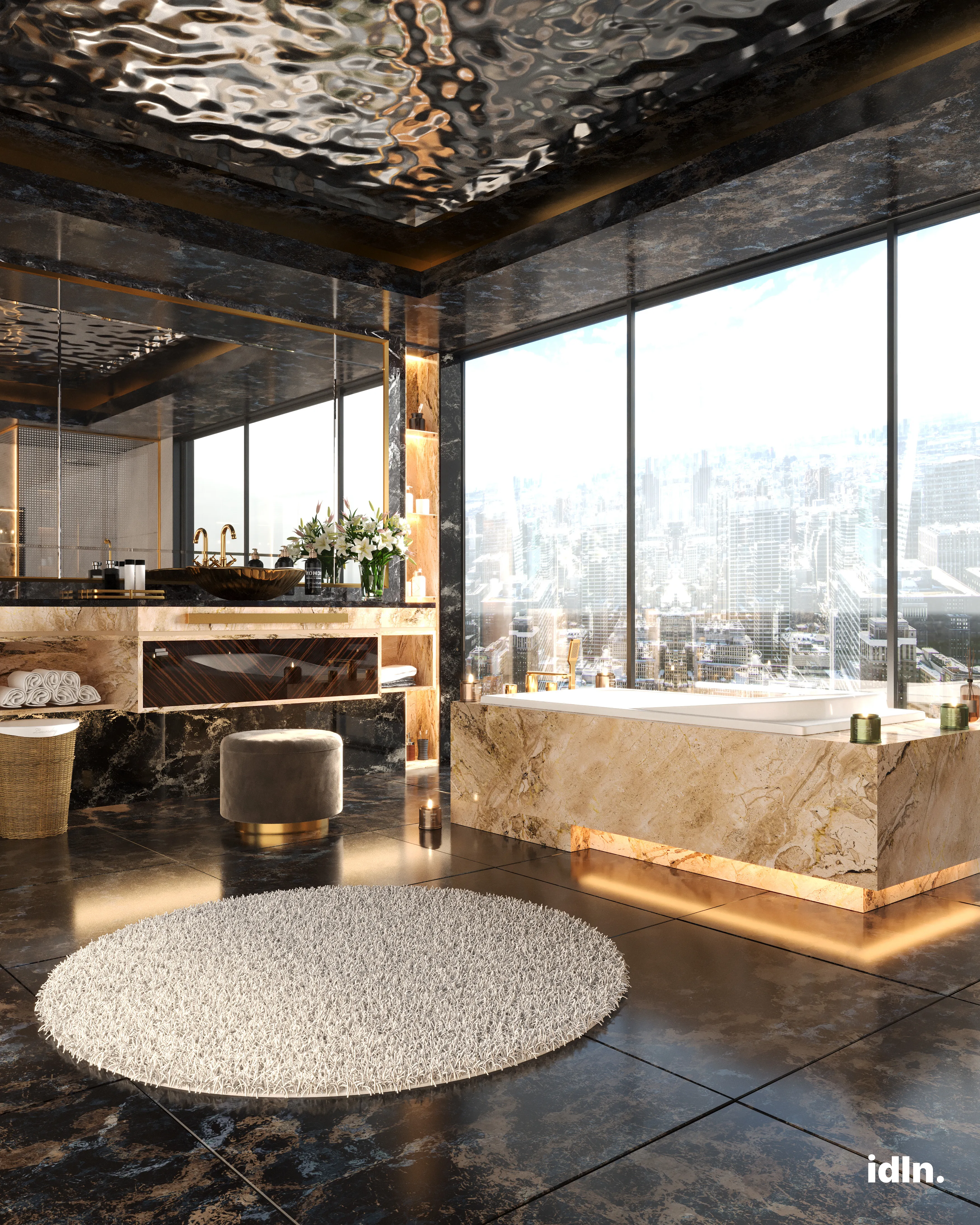 A Posh Interior Design Of A New York City Penthouse